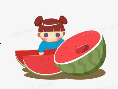 吃瓜图卡通,趣味横生的日常瞬间